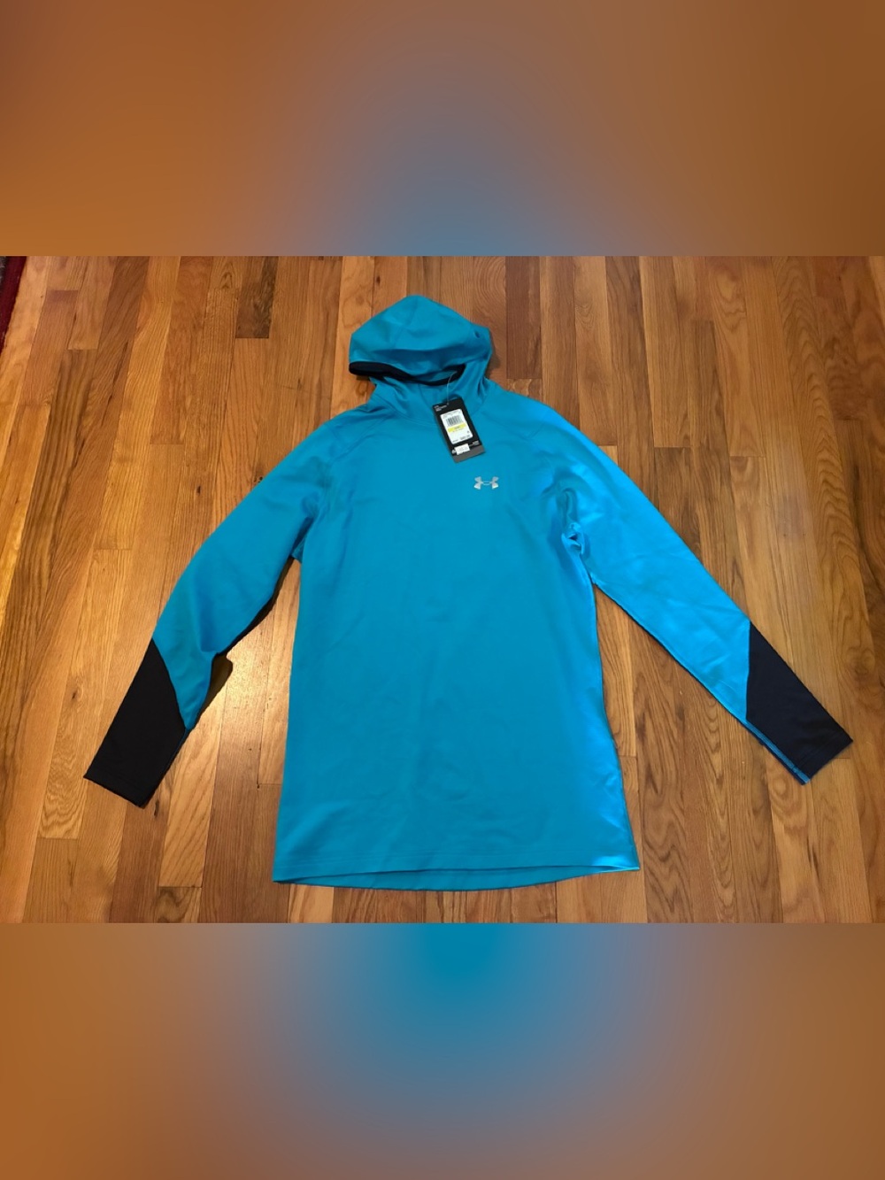 Under Armour Men’s Bright Turquoise Hooded Crewneck Sweatshirt